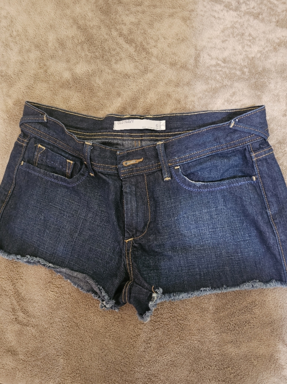 Old Navy Dark Indigo Denim Cutoff Shorts - Indigo